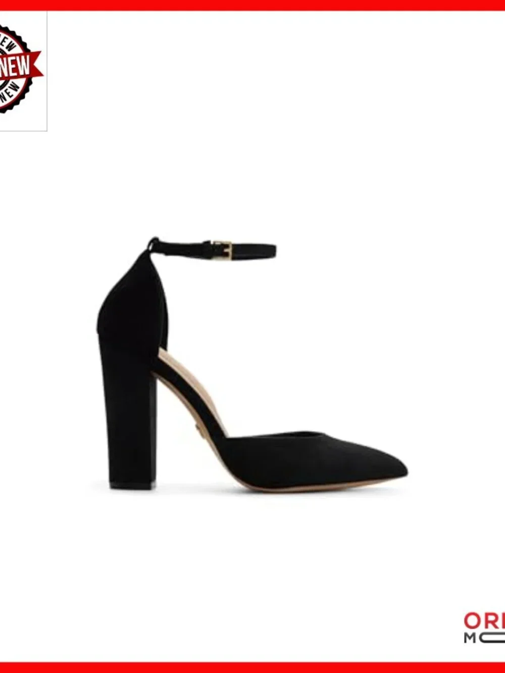 Block Heel Pumps with Ankle Strap, 4.25 Inch Heel, Office and Special Occasion